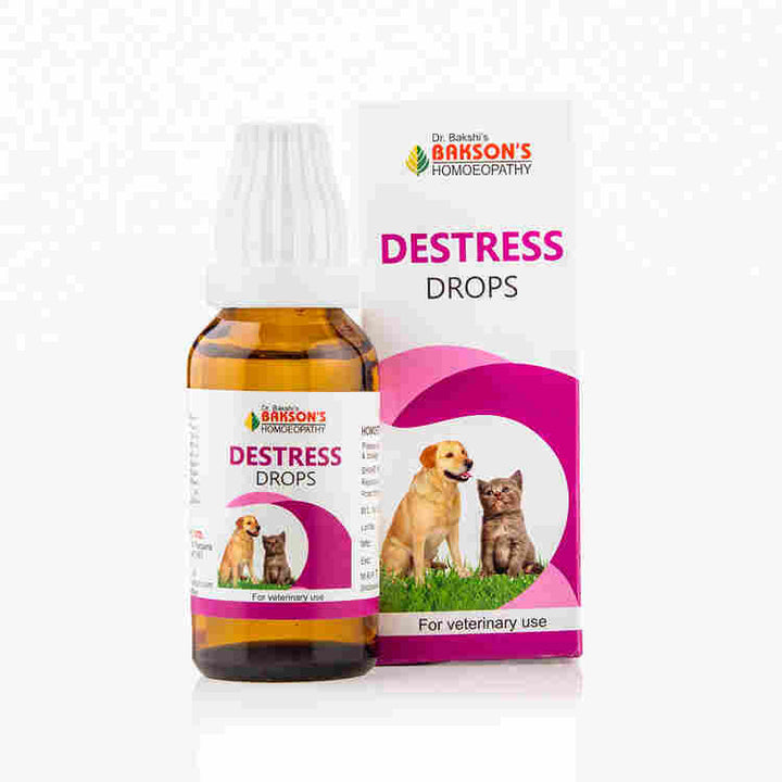 Bakson's Destress Drops (Veterinary) Homeopathic Solution for Pet Anxiety & Stress, 0.12 kg
