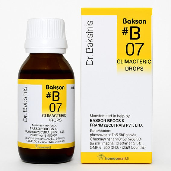 Bakson Dr. Bakshi B7 Climacteric Drops Irregular Menstruation Due to Menopause Medicine, 0.10 kg