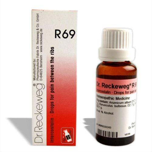 Dr.Reckeweg R69 Drops Homeopathic Relief for Intercostal Neuralgia, Pain in Ribs, 0.08 kg