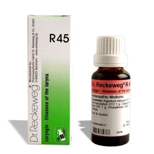 Dr. Reckeweg R45 Voice Hoarseness Drops Vocal Cord & Larynx Support, 0.08 kg