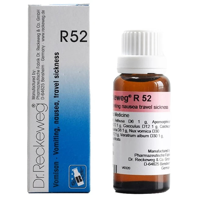 Dr. Reckeweg R52 Drops Homeopathic Relief for Nausea, Vomiting & Motion Sickness, 0.08 kg