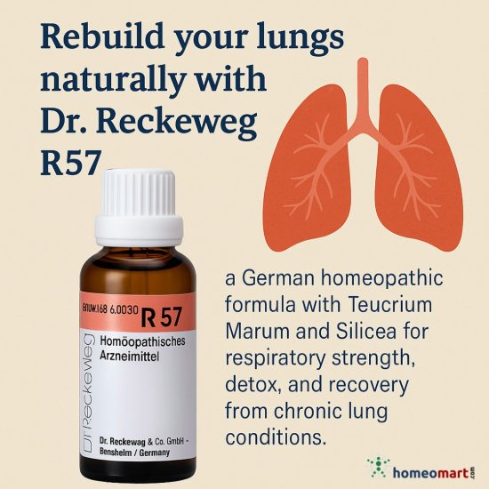 Dr. Reckeweg R57 Homeopathy Lung Drops for Chronic Lung Weakness, COPD & Detox, 0.10 kg