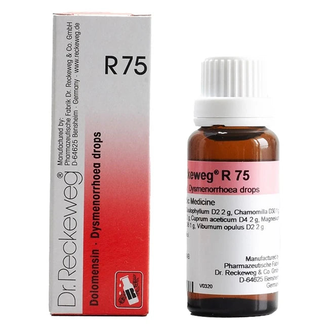 Dr. Reckeweg R75 Dysmenorrhea Homeopathy Drops Menstrual Cramp Relief, 0.08 kg