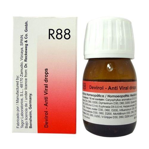 Dr. Reckeweg R88 Anti-Viral Drops Natural Homeopathic Immunity Booster (30ml), 0.18 kg