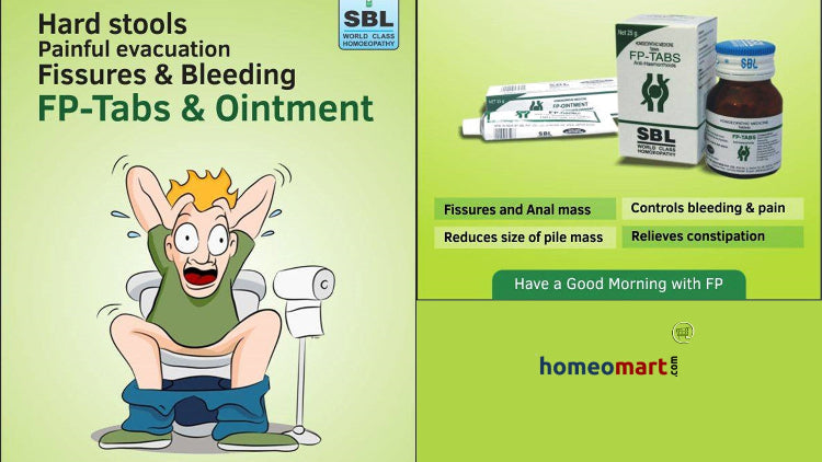 SBL FP-TABS for Piles & Fissures Natural Relief from Rectal Pain & Bleeding, 0.08 kg