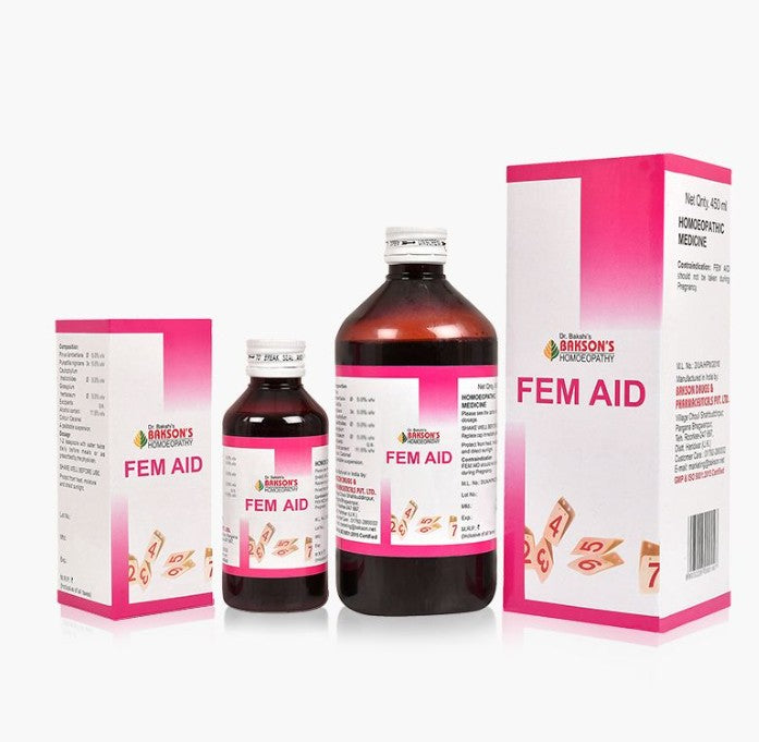 Bakson Fem Aid Homeopathic Uterine Tonic for Leucorrhoea & Menstrual Disorders, 0.15 kg