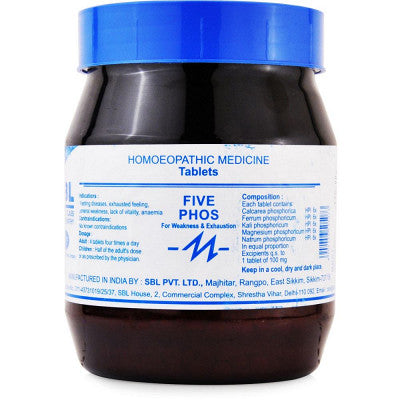 SBL Five Phos Tablets Nerve & Brain Tonic for Energy, Focus & Recovery, 0.08 kg