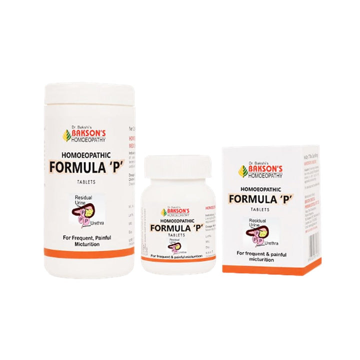 Bakson Formula P Tablets Homeopathic Relief for Prostate Health & Urinary Issues, 0.10 kg