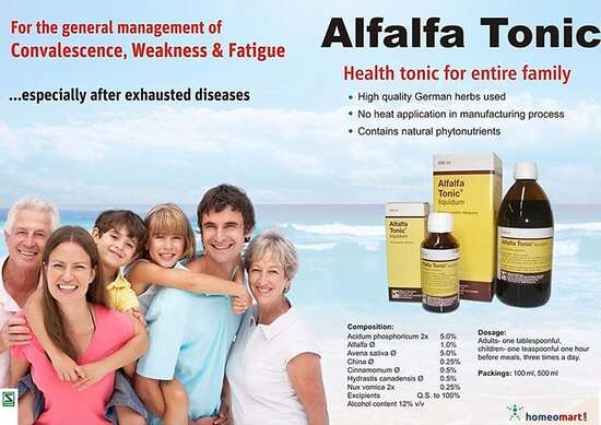Schwabe German Alfalfa Tonic - Premium Homeopathic Family Health Supplement, 0.39 kg
