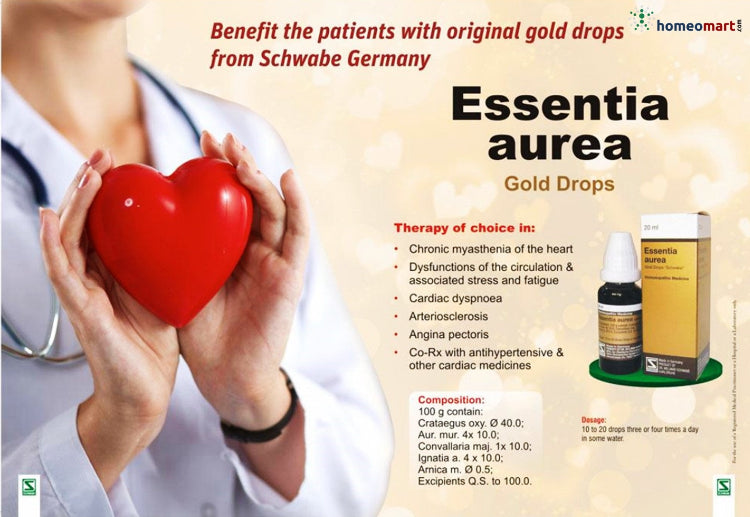 Schwabe German Essentia Aurea Drops - The Heart's Gold Standard for Health, 0.08 kg