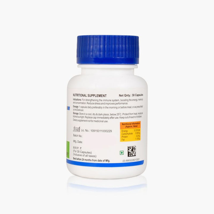 Bakson's Ginseng Plus Capsules for Energy, Immunity, Memory, 0.25 kg