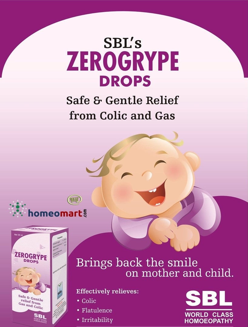 SBL Zerogrype Drops for Babies & Children Gentle Relief from Colic, Gas, Indigestion & Teething Discomfort, 0.08 kg