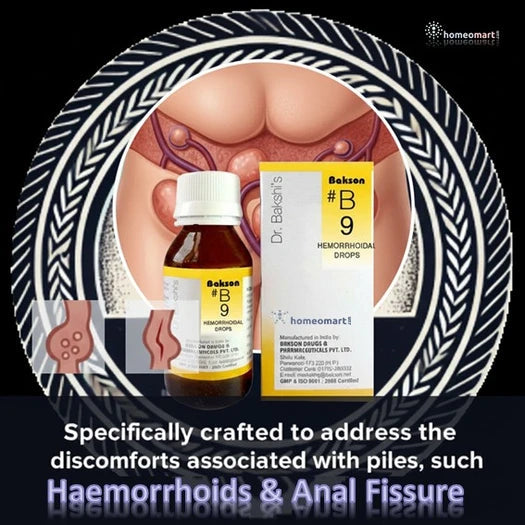 Dr.Bakshi B9 Hemorrhoidal Drops for Anal fissure, Hemorrhoids (Piles), 0.08 kg