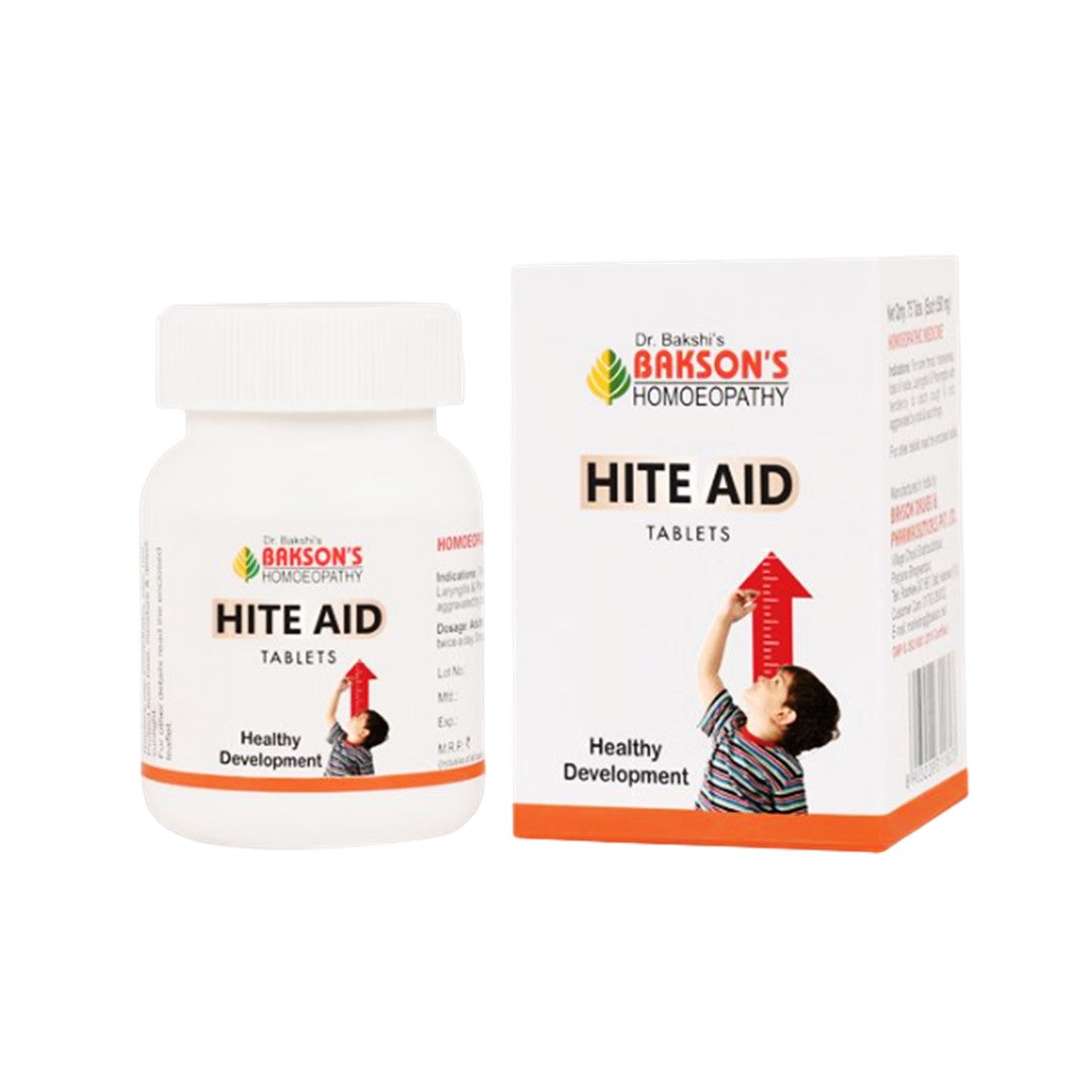 Bakson Hite Aid Tablets Natural Height Growth Support for Kids, 0.08 kg