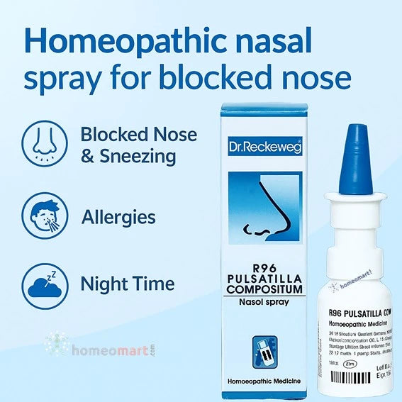 Dr. Reckeweg R96 Nasal Spray Natural Relief for Blocked Nose & Allergies, 0.08 kg