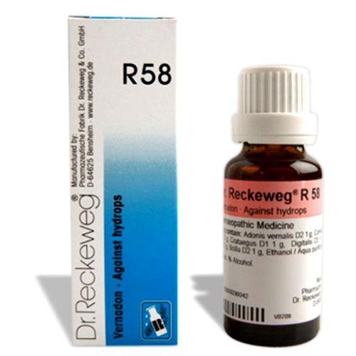 Dr. Reckeweg R58 Homeopathic Drops Effective Relief for Edema & Hydropsy, 0.08 kg
