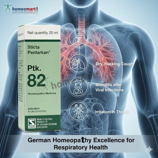 Schwabe German Sticta Pentarkan Ptk. 82 - Effective Relief for Acute Bronchitis, 0.08 kg