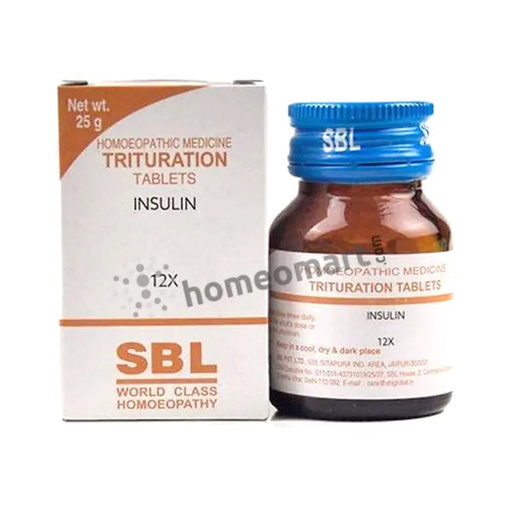 SBL Insulin 12X Tablets Homeopathic Support for Diabetes & Skin Care, 0.08 kg