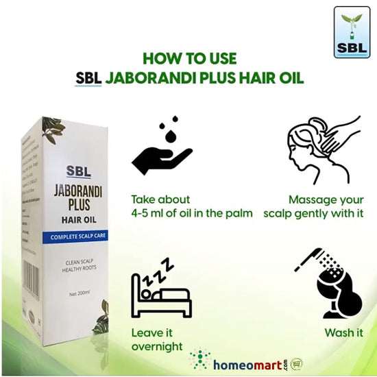 SBL Jaborandi Plus Hair Oil for Hair Loss, Dandruff, Scalp Itching, 0.15 kg