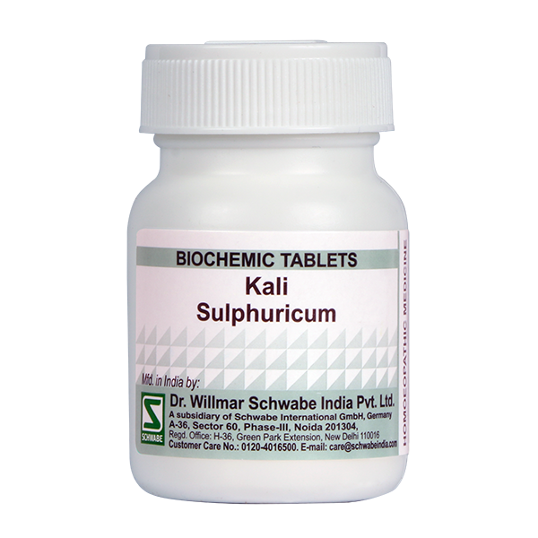 Schwabe Biochemic Kali Sulphuricum Tablets for Itchy Scaly Skin, Cold & Cough., 0.08 kg