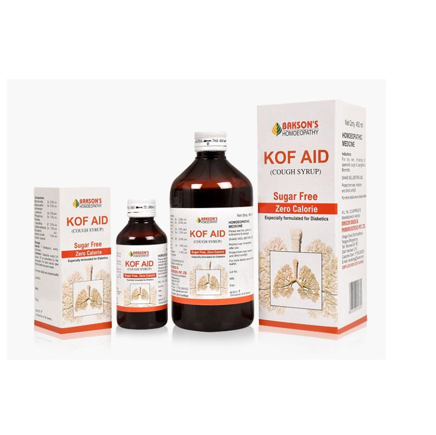 Bakson Kof Aid Plus Sugar Free Cough Syrup, 15% Off, 0.45 kg