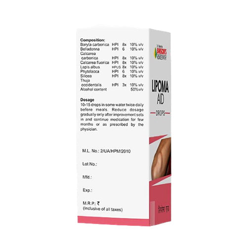 Bakson's Lipoma Aid Drops Homeopathic Remedy for Fatty Lumps, 0.12 kg