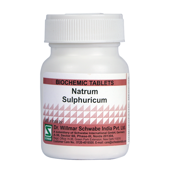 Schwabe Biochemic Natrum Sulph Tablets for Flu Symptoms & Acid Indigestion, 0.08 kg