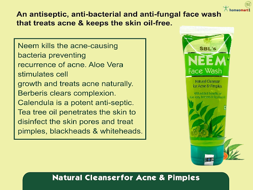 Acne & Pimple Relief with Neem - SBL's Neem Face Wash, 0.20 kg