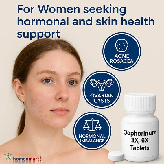 Schwabe Oophorinum 3X, 6X Tablets - Homeopathic for Acne Rosacea & Ovarian Health, 0.10 kg