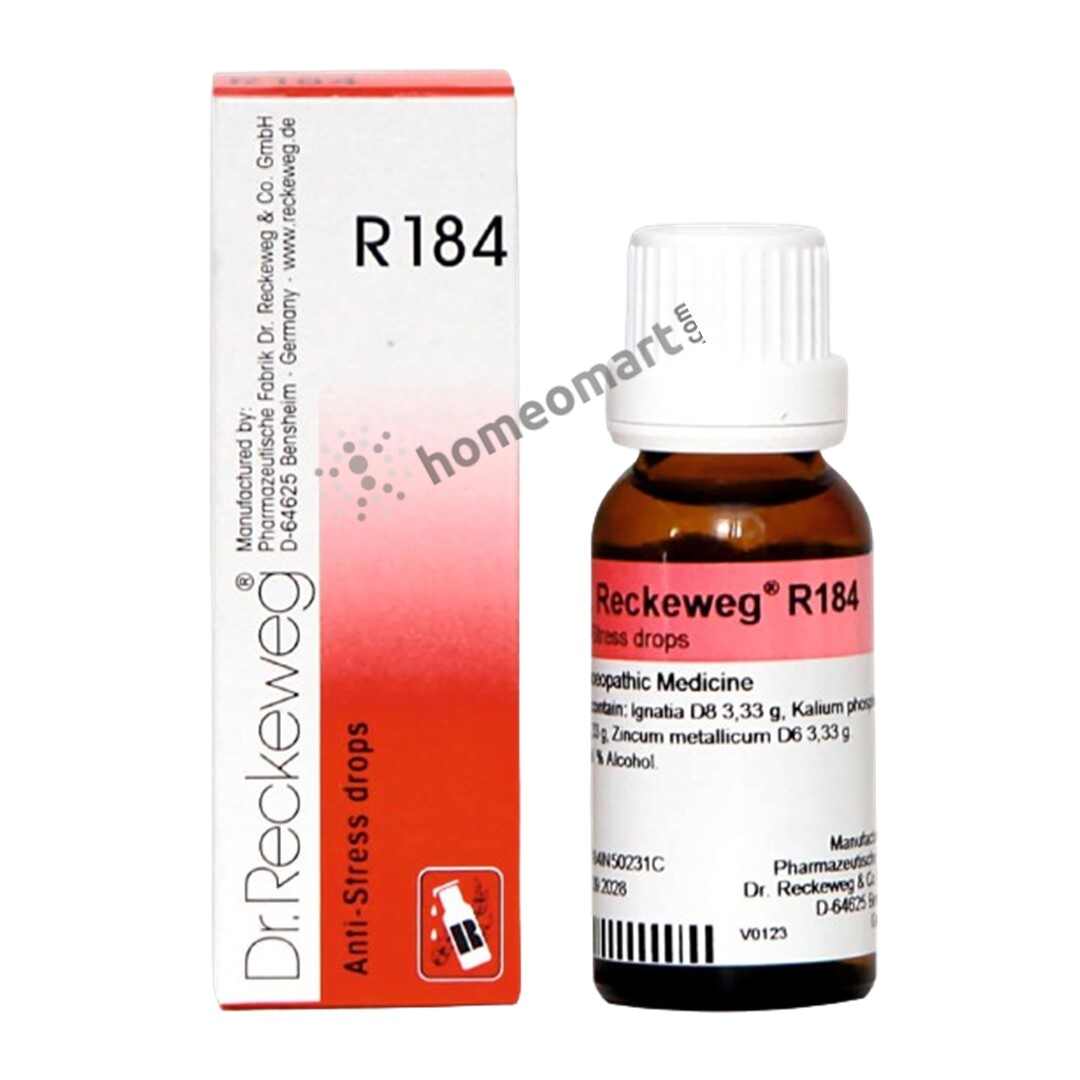 Dr. Reckeweg R184 Anti-Stress Drops German Homeo Relief from Anxiety & Depression, 0.08 kg