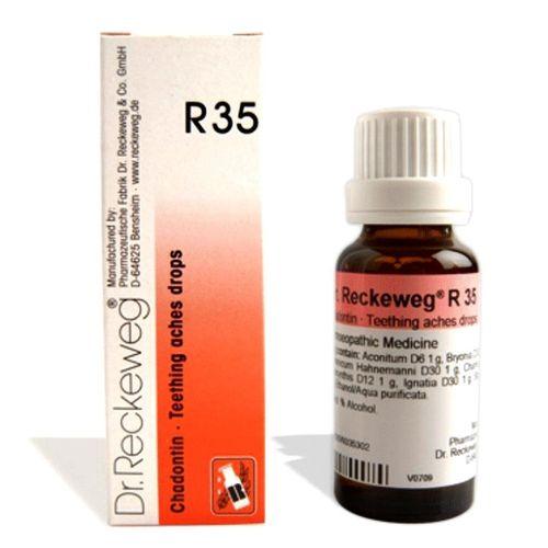 Dr. Reckeweg R35 Homeopathic Drops for Toothache & Teething Relief, 0.08 kg