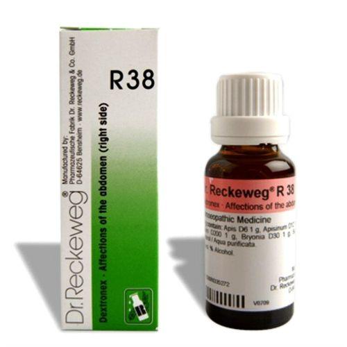 Dr. Reckeweg R38 Abdomen Drops Right-Sided Ovarian Pain, Cysts & Appendicitis Relief, 0.08 kg