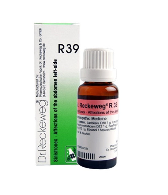 Dr. Reckeweg R39 Abdomen Drops Left-Sided Ovarian Pain, Cysts & Inflammation Relief, 0.08 kg