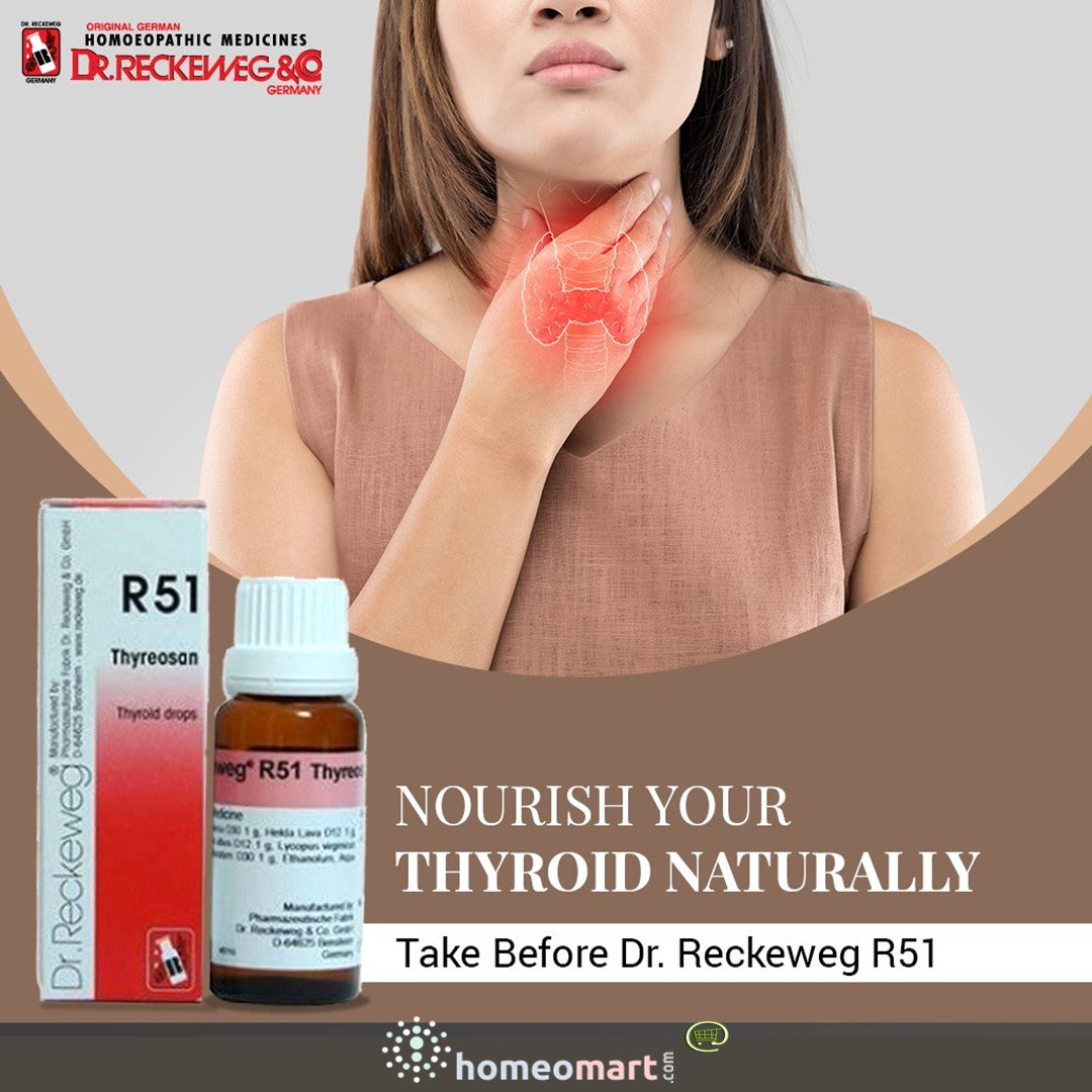 Dr. Reckeweg R51 Drops: Natural Relief for Thyroid DisordeHyperthyroid, Goiter, 0.08 kg
