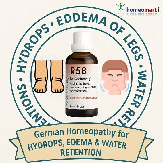 Dr. Reckeweg R58 Homeopathic Drops Effective Relief for Edema & Hydropsy, 0.08 kg