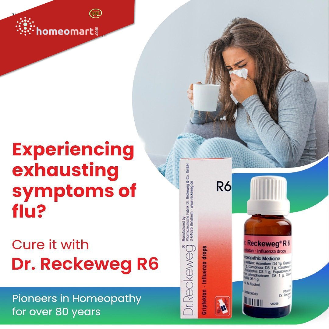 Dr. Reckeweg R6 Influenza Drops German Relief for Fever, Cough, and Viral Infections, 0.08 kg