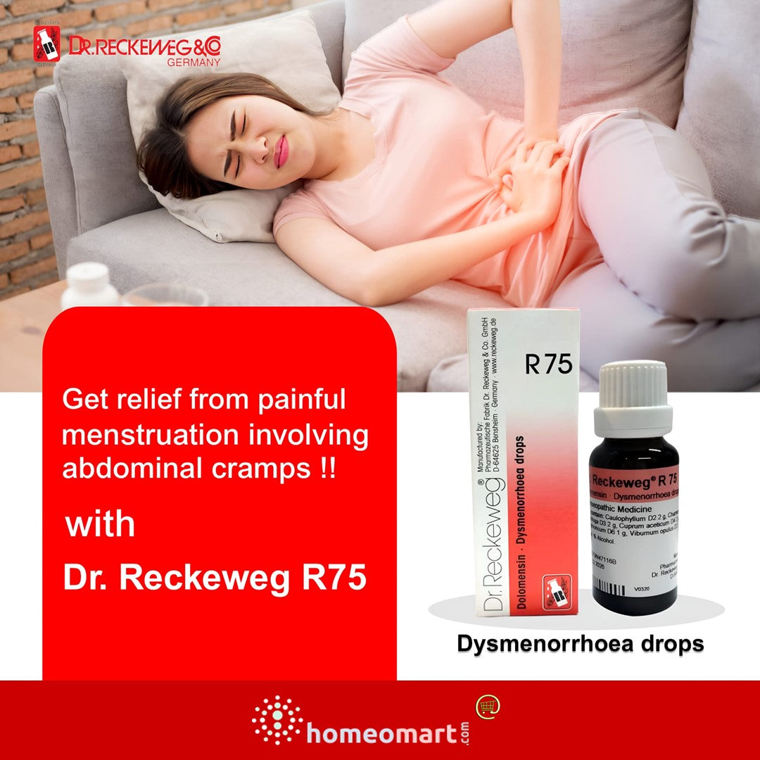 Dr. Reckeweg R75 Dysmenorrhea Homeopathy Drops Menstrual Cramp Relief, 0.08 kg