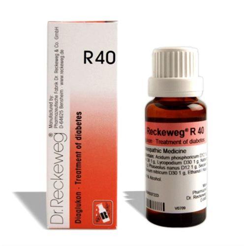 Reckeweg R40 German Homeopathy Drops for Blood Sugar Control & Diabetes Relief, 0.20 kg