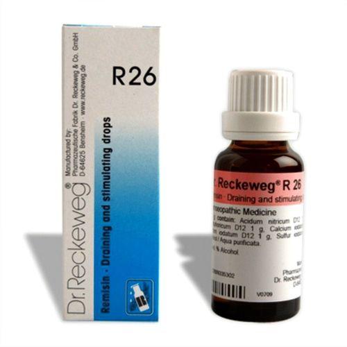 Dr. Reckeweg R26 Drops Homeopathic Remedy for Chronic Fatigue & Immune Support, 0.08 kg