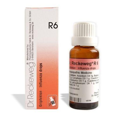 Dr. Reckeweg R6 Influenza Drops German Relief for Fever, Cough, and Viral Infections, 0.08 kg