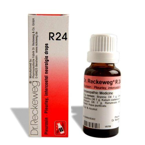 Dr. Reckeweg R24 Drops For Serous Membrane Inflammation, Pleuritis, Chest pain, 0.08 kg