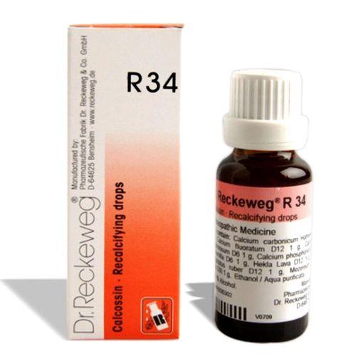 Dr.Reckeweg R34 Recalcifying drops for Rickets, Osteomalacia, 0.08 kg
