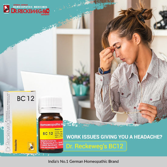 Dr. Reckeweg Bio-combination (BC12) Tablets for Headache, Nervousness & Exhaustion, 0.08 kg
