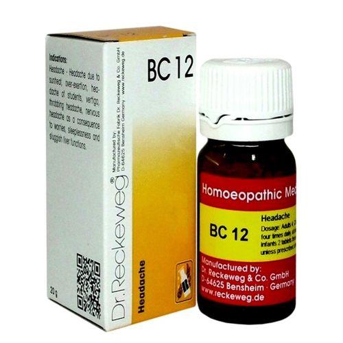 Dr. Reckeweg Bio-combination (BC12) Tablets for Headache, Nervousness & Exhaustion, 0.08 kg
