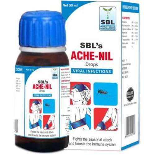 SBL Ache-Nil Homeopathy Drops - Effective Relief for Viral Infections, 0.08 kg