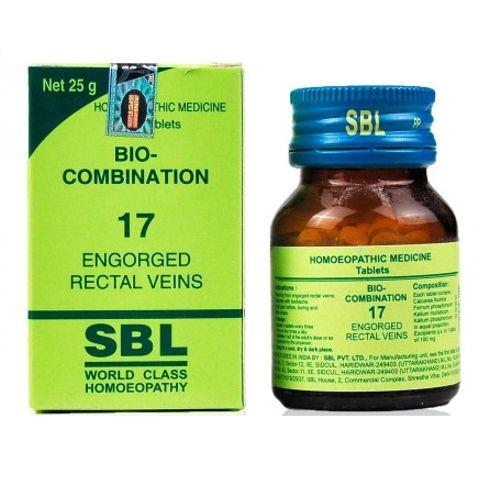 SBL Bio-combination (BC17) Tablets for Engorged Rectal Veins (Piles), 0.08 kg