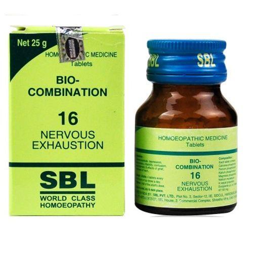 SBL Bio-combination (BC16) Tablets for Nervous Exhaustion & Fatigue, 0.08 kg