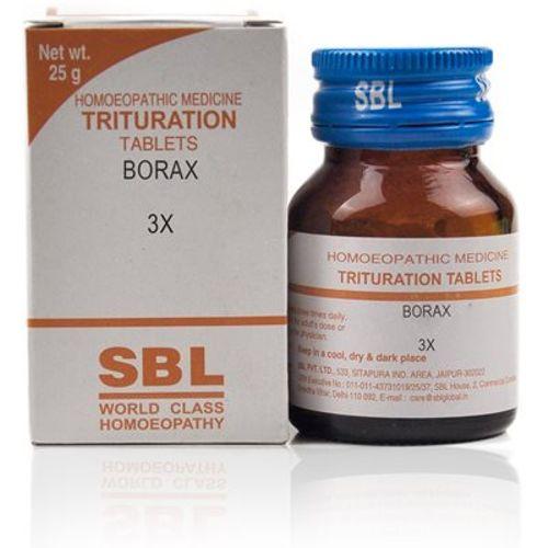Borax Homeopathy Trituration (Tablets ) 3X, 6X, 0.08 kg
