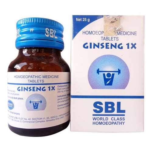 SBL Ginseng 1X Tablets for Immunity, Sexual Wellness, Stress 15% Off, 0.25 kg