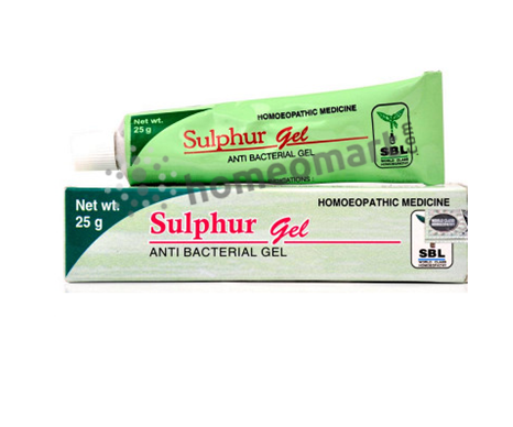 SBL Sulphur Gel for anti-bacterial, dry skin & pimples, 0.08 kg